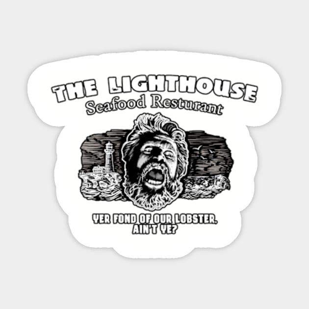 Lighthouse Resturant (Alt Print) Sticker by Miskatonic Designs